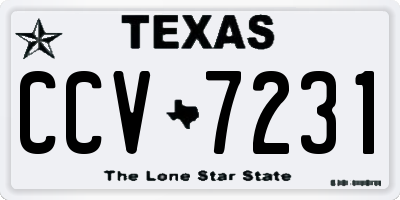 TX license plate CCV7231