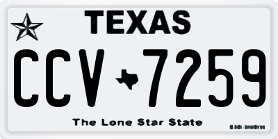 TX license plate CCV7259