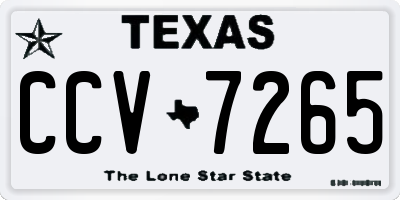 TX license plate CCV7265