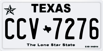 TX license plate CCV7276