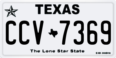 TX license plate CCV7369