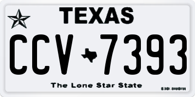 TX license plate CCV7393