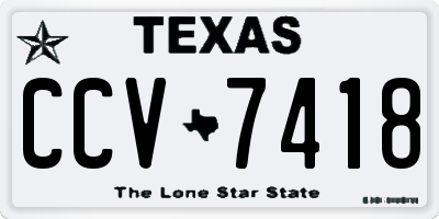 TX license plate CCV7418