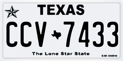 TX license plate CCV7433