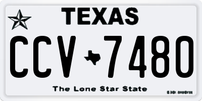 TX license plate CCV7480