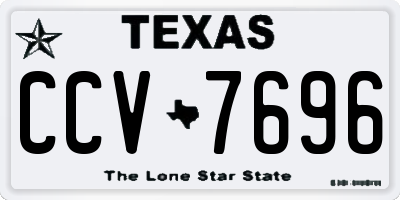 TX license plate CCV7696