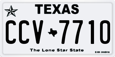 TX license plate CCV7710