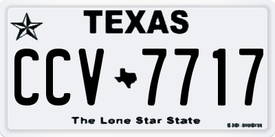 TX license plate CCV7717