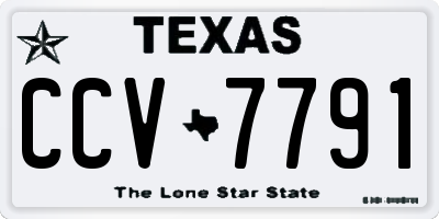 TX license plate CCV7791