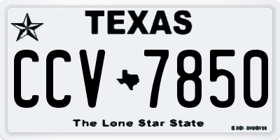 TX license plate CCV7850