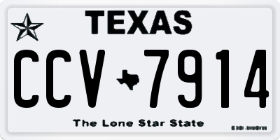 TX license plate CCV7914