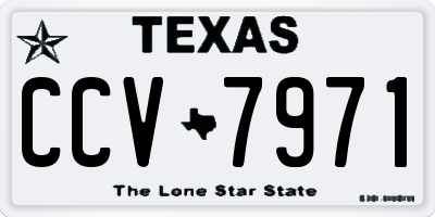 TX license plate CCV7971