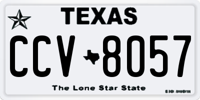 TX license plate CCV8057