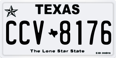 TX license plate CCV8176