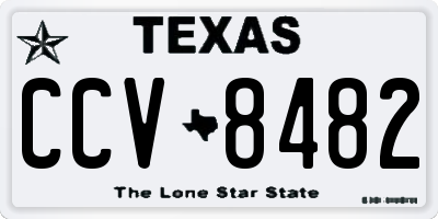 TX license plate CCV8482