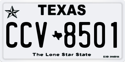 TX license plate CCV8501