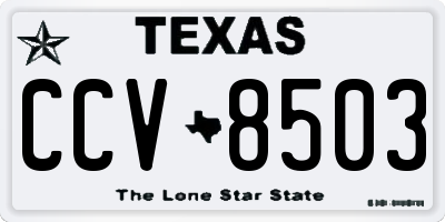 TX license plate CCV8503