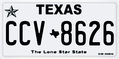 TX license plate CCV8626