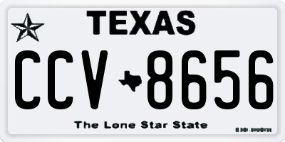TX license plate CCV8656