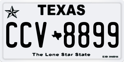 TX license plate CCV8899