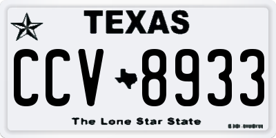 TX license plate CCV8933