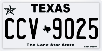 TX license plate CCV9025