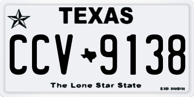 TX license plate CCV9138