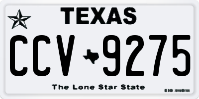 TX license plate CCV9275