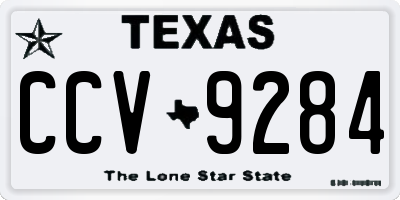 TX license plate CCV9284