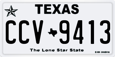 TX license plate CCV9413