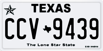 TX license plate CCV9439