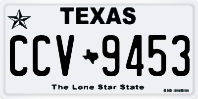 TX license plate CCV9453