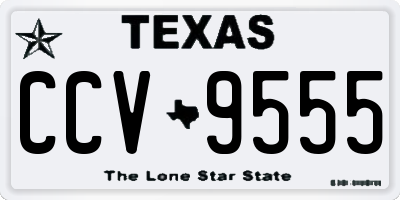 TX license plate CCV9555