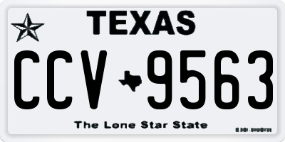 TX license plate CCV9563