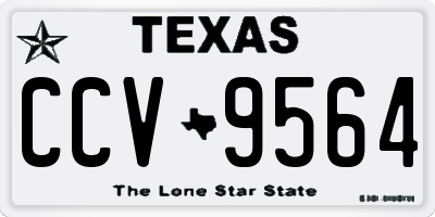 TX license plate CCV9564