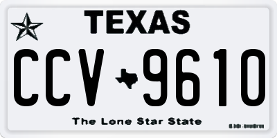 TX license plate CCV9610