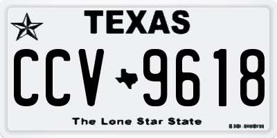 TX license plate CCV9618