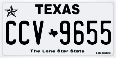 TX license plate CCV9655