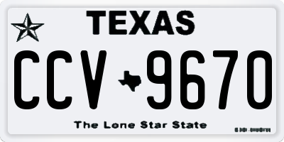 TX license plate CCV9670