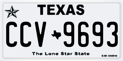 TX license plate CCV9693