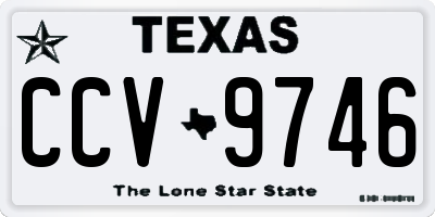 TX license plate CCV9746