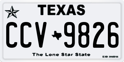 TX license plate CCV9826