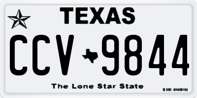 TX license plate CCV9844