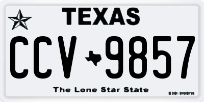 TX license plate CCV9857