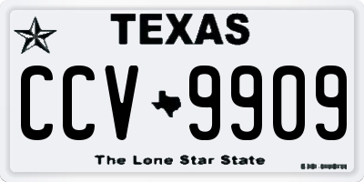 TX license plate CCV9909