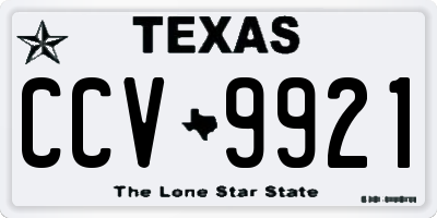 TX license plate CCV9921