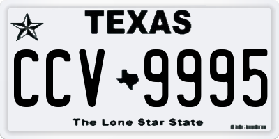 TX license plate CCV9995