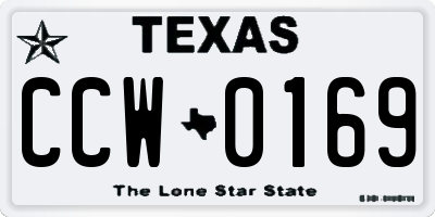 TX license plate CCW0169