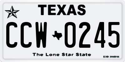 TX license plate CCW0245