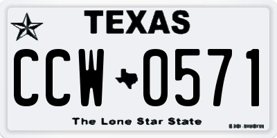 TX license plate CCW0571